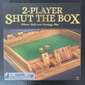 2- PLAYER SHUT THE BOX GAME BOARD NEW